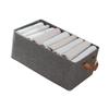 Clothes Storage Bin Foldable Cationic Clothes Organizer with Handle for Bedroom Closet Gray