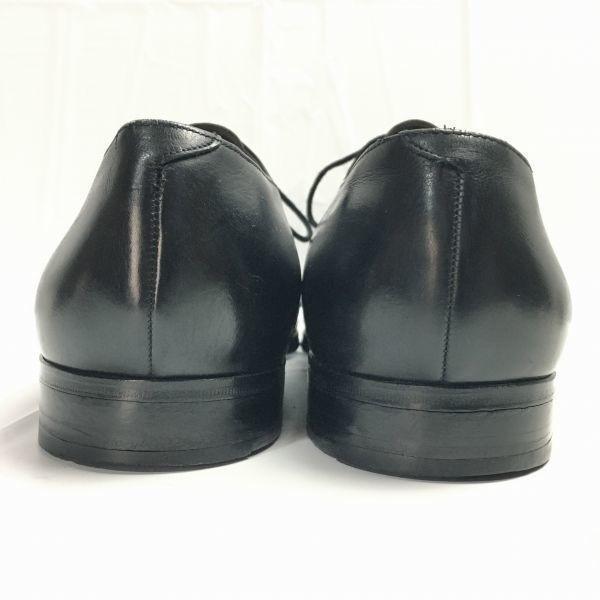 80s HEINRICH DINKELACKER (Former APOLOO) Plain Toe Shoes Black size 9.5 27.8 Vintage /WZF-32(USED)
