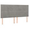 VidaXL Têtes de lit 4 pcs Gris clair 80x5x78-88 cm Velours3116526