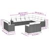 VidaXL Salon de Jardin avec Coussins 12 pcs, Canapés de Terrasse, Ensemble de Meubles de Patio, Mobilier d'Extérieur, Beige 3258915