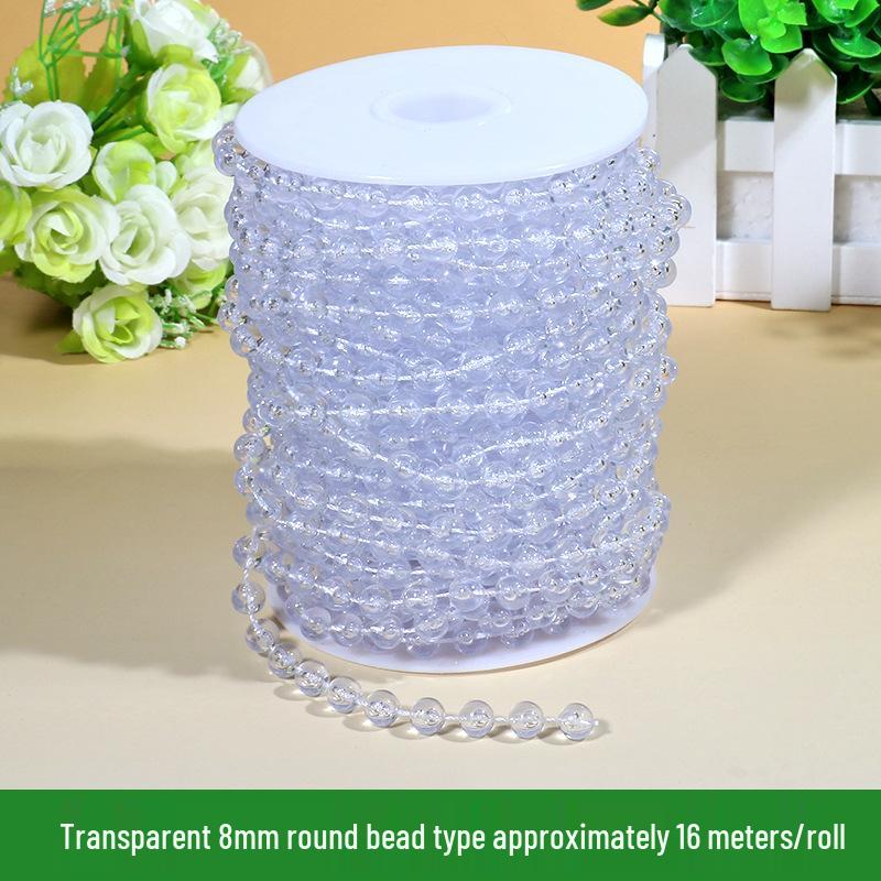 ABS Faux Pearl Beaded Chain - 8MM DIY Wedding & Festive Decor Accessories