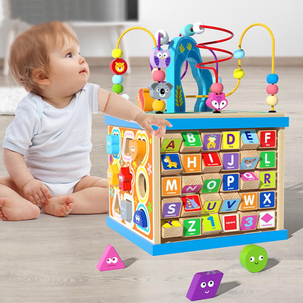 Abacus Bead Maze Shape Sorter Improve Logic Training and Thinking Skills Suitable for Early Education Center