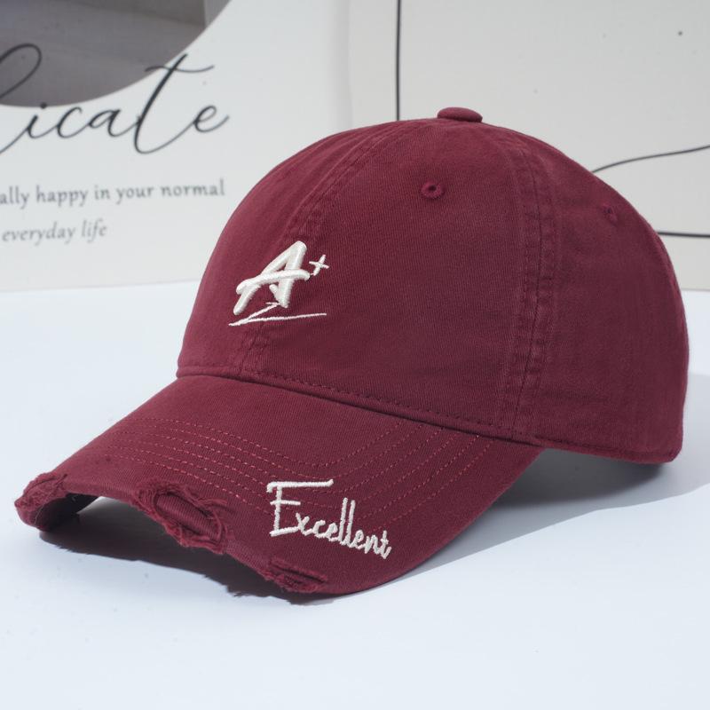 

Шляпа женская модная универсальная мягкая бейсболка с глубокой тульей и отверстием сверху, защита от солнца, кепка-утка бордовый