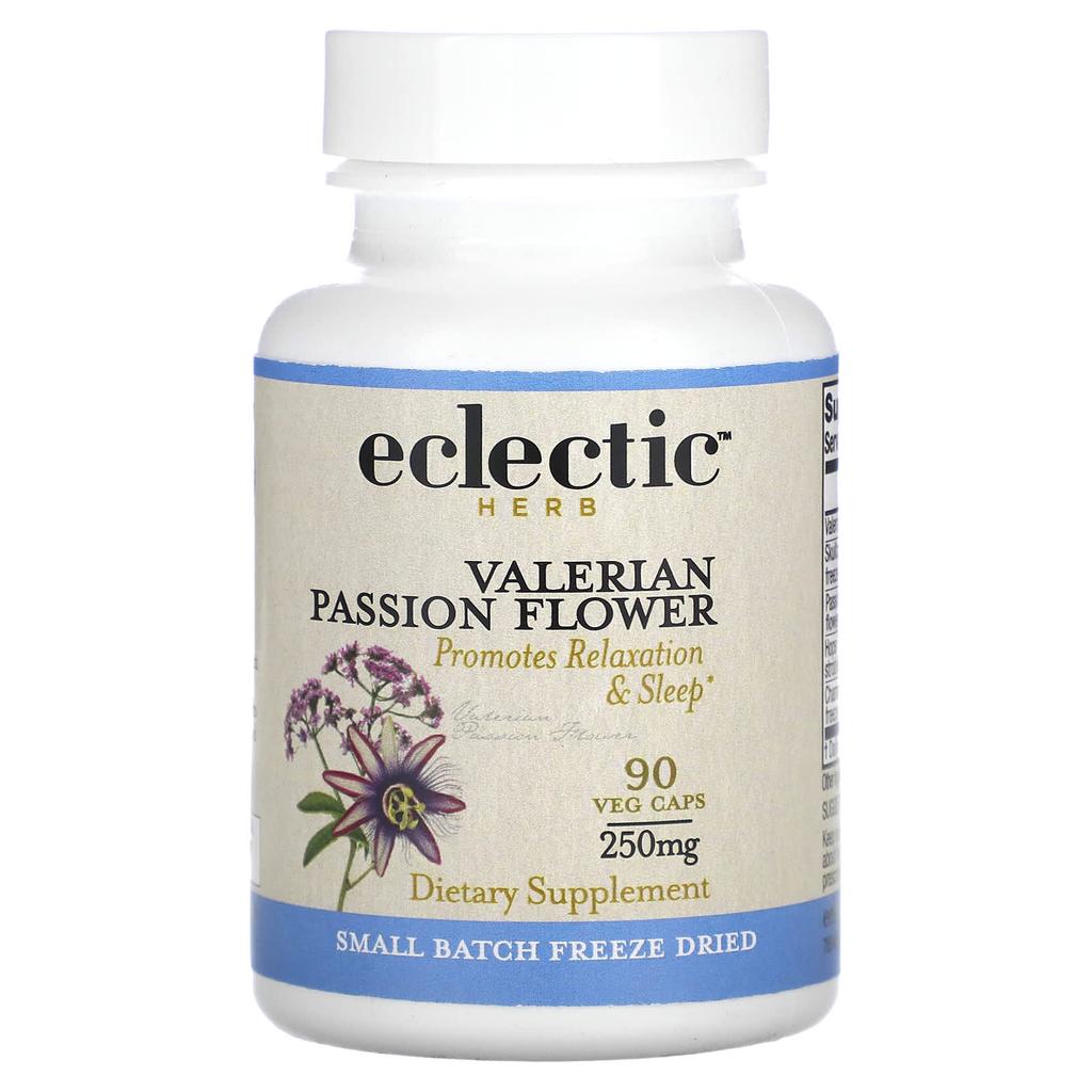 Baldrian, Passionsblume, 250 mg, 90 vegetarische Kapseln