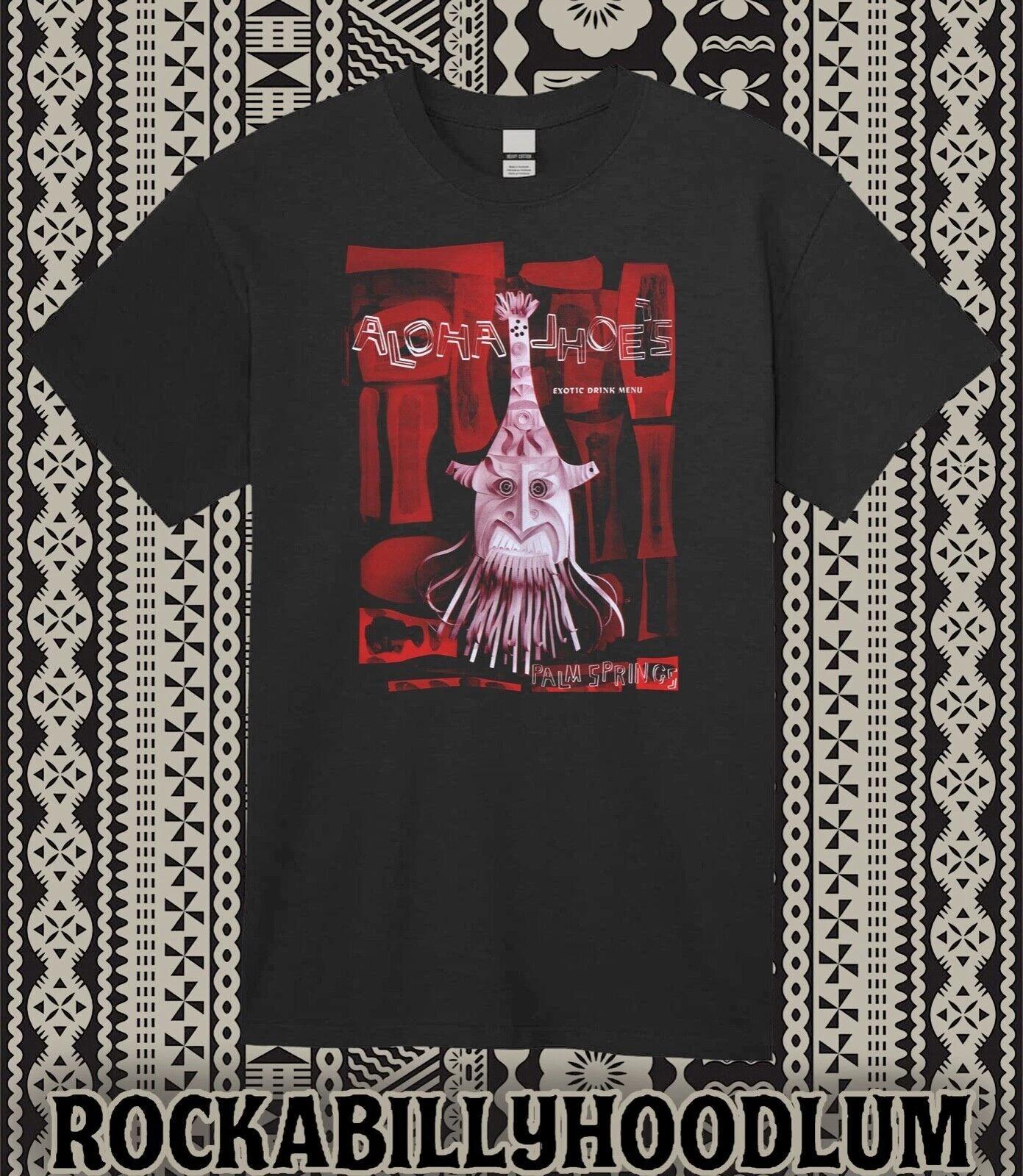 Retro Tiki Art Tee T Shirt Mug Bar Restaurant Aloha Jhoes Palm Springs CA 3XL