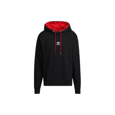 adidas Originálna mikina s potlačou loga Trefoil Pánske topy Čierna HC0562