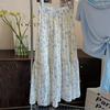 Gentle French Floral Skirt Summer New Small Fresh Long Skirt High Waist Slimming Half Body Skirt A-line Cake Skirt