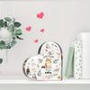 2D Flat, Cat Lover Heart-Shaped Acrylic Desktop Decoration, Cat Lover Gift, Suitable for wall Decoration, porch, Room, Villa, accents Home, Hallway, o