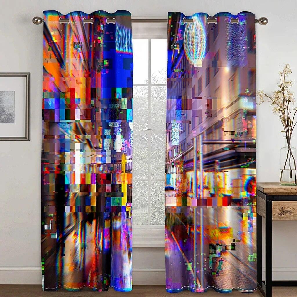 Metaverse Robot Blackout Curtains High Shading For Bedroom Living Room Bathroom Kitchen Door Hall New Pattern