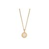 Series White Mother Of Pearl Round Pearl Mother Lock Necklace Unisex Necklace Rose-Gold CL857198-350553