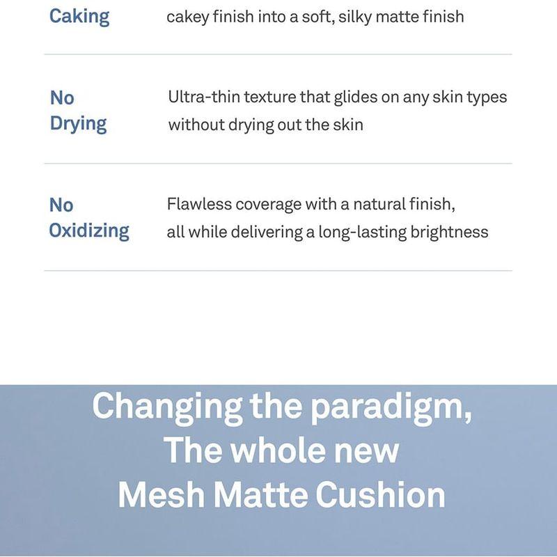 hince - Second Skin Mesh Matte Cushion - 4 Colors