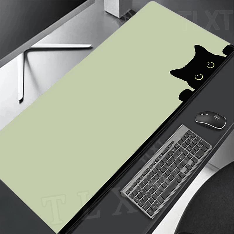 Kawaii Mouse Pads Cute Cat Mousepad Large Mouse Mat Big Purple Desk Pads Non-Slip Rubber Laptop Computer Keyboard Table Mats