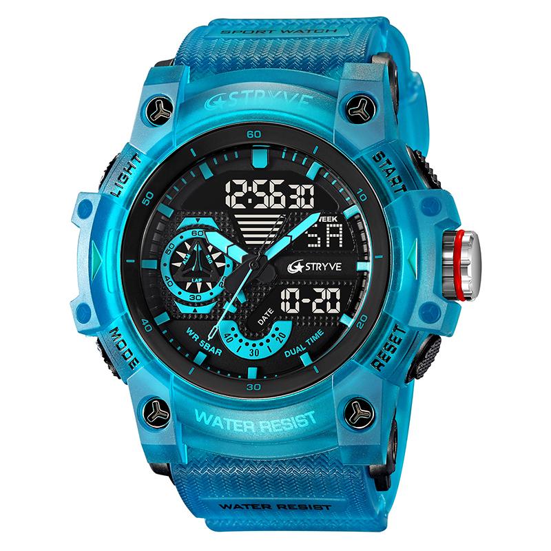 Men's Watch Fashion Trend Outdoor Multi Functional Sports Watch Waterproof Night Light Calendar Student Electronic Watch