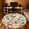 1pc strawberry floral Round Chair mat Area Rug - Non-Slip, Floor Mat for Office, Bedroom, and Indoor Decor c1118170