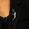 Swallow Pin Brooch For Women Men Fashion Stainless Steel Animal Lapel Badge Jewelry Suit Shirt Clothing Accessories