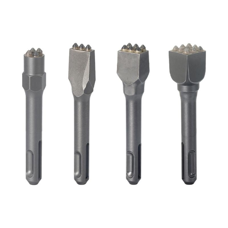 Electric Hammers Chisel Drill Bit Cement Wall Concrete Roughening Tool Bushing Bit for Round-handled Tool