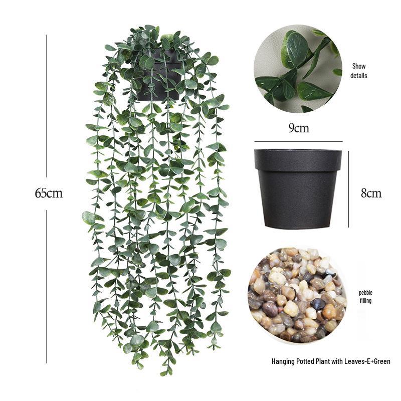 Artificial String of Pearls Vine: Cross-Border Hanging Green Plant for Home and Living Room Décor