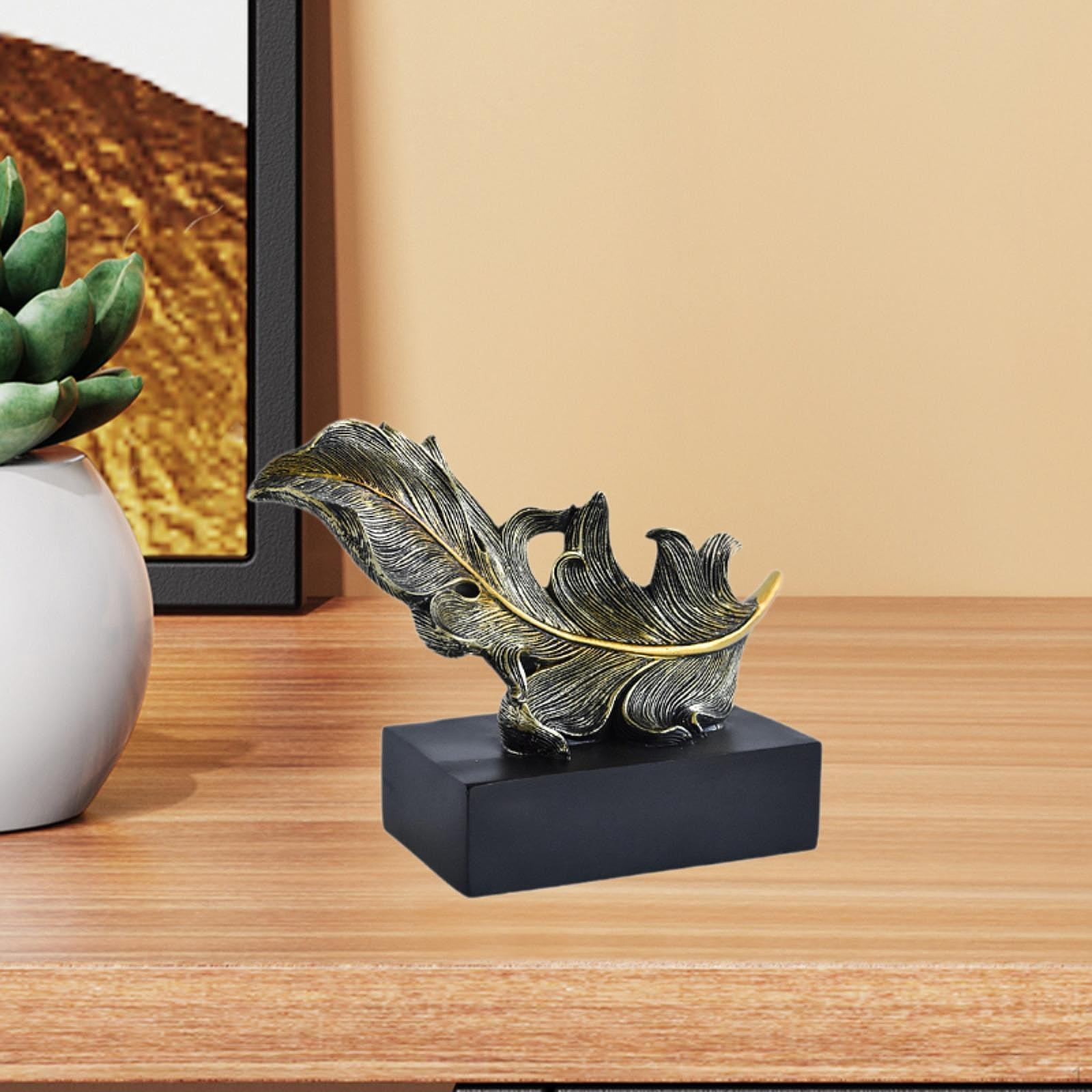 

Элегантная фигурка из перьев для домашнего декора Bronze 19x7x13.8cm