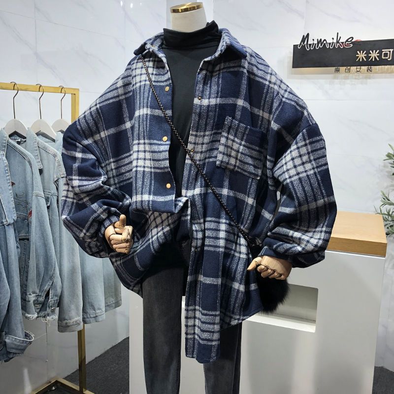 Plaid Shirt for Women Loose Long Sleeve Women's Shirt Jacket All Match Casual Coat 2026