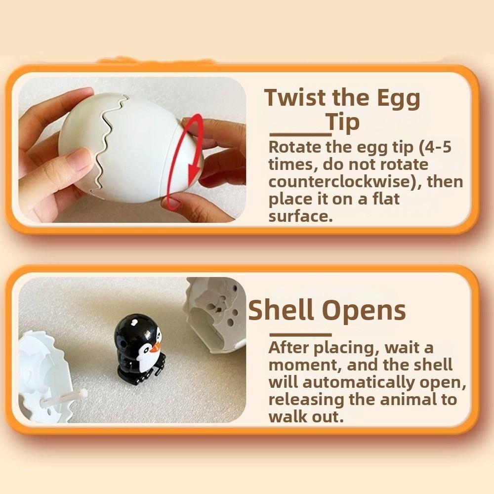 Breaking The Shell Jumping Egg Clockwork Duck Jumping Egg Toy Portable Animal Shape Assembly Toys