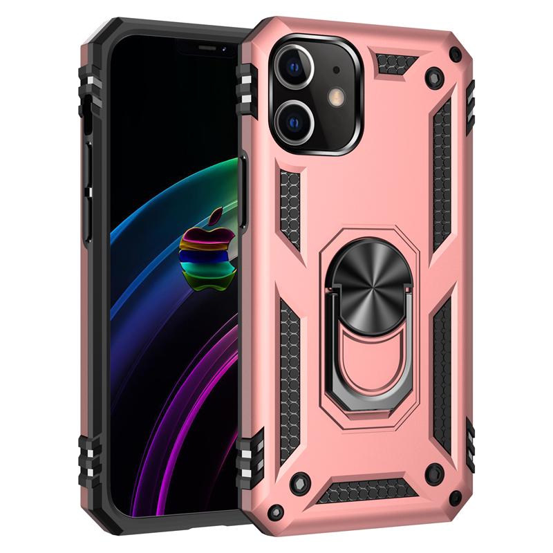 Finger Ring Stand Phone Cover Case for Iphone 13 12 Mini Pro Max 11 Xr XS X 6S 6 7 8 Plus Anti-fingerprint Hard Strong Armor Bag