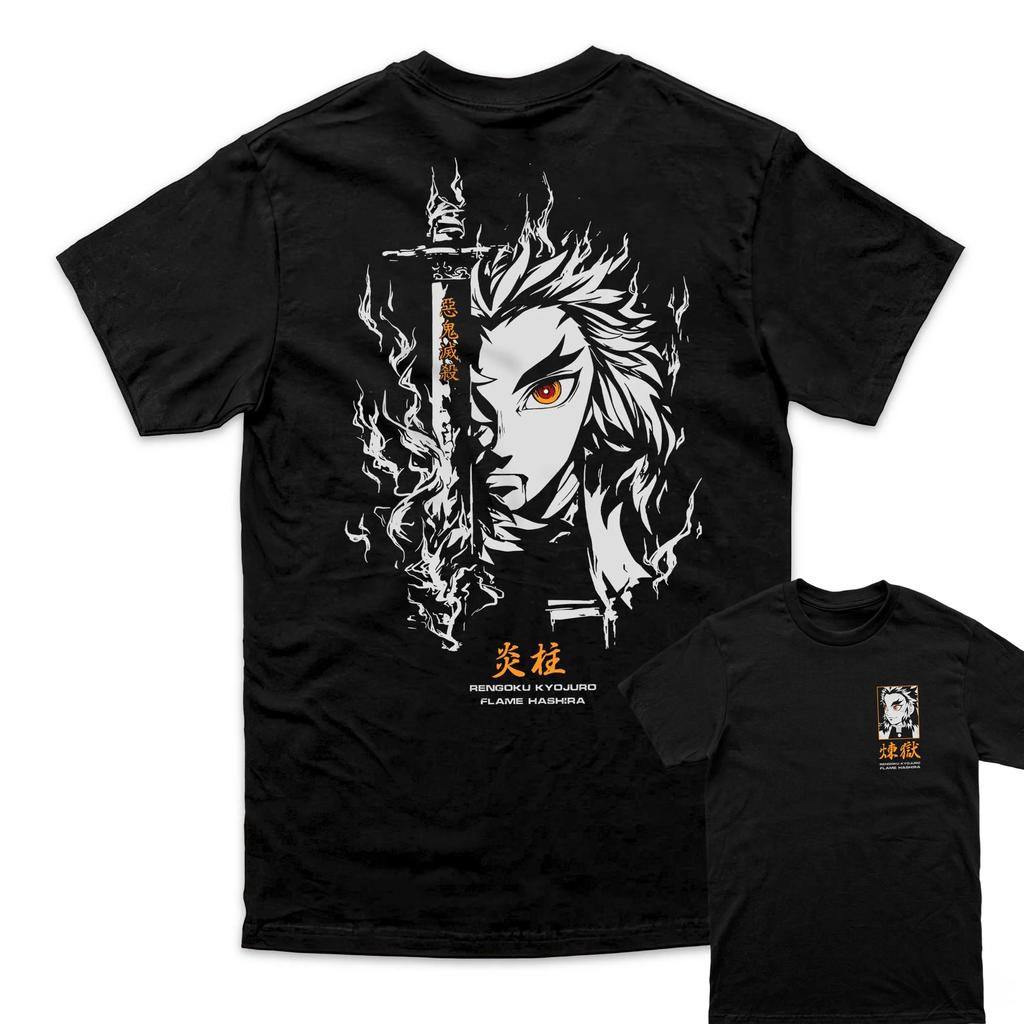 Anime Demon Slayer Graphic TShirt 100Cotton Oversized unisex Shirt Unisex Short Sleeve ONeck Women Y2k New Fashion Streetwear