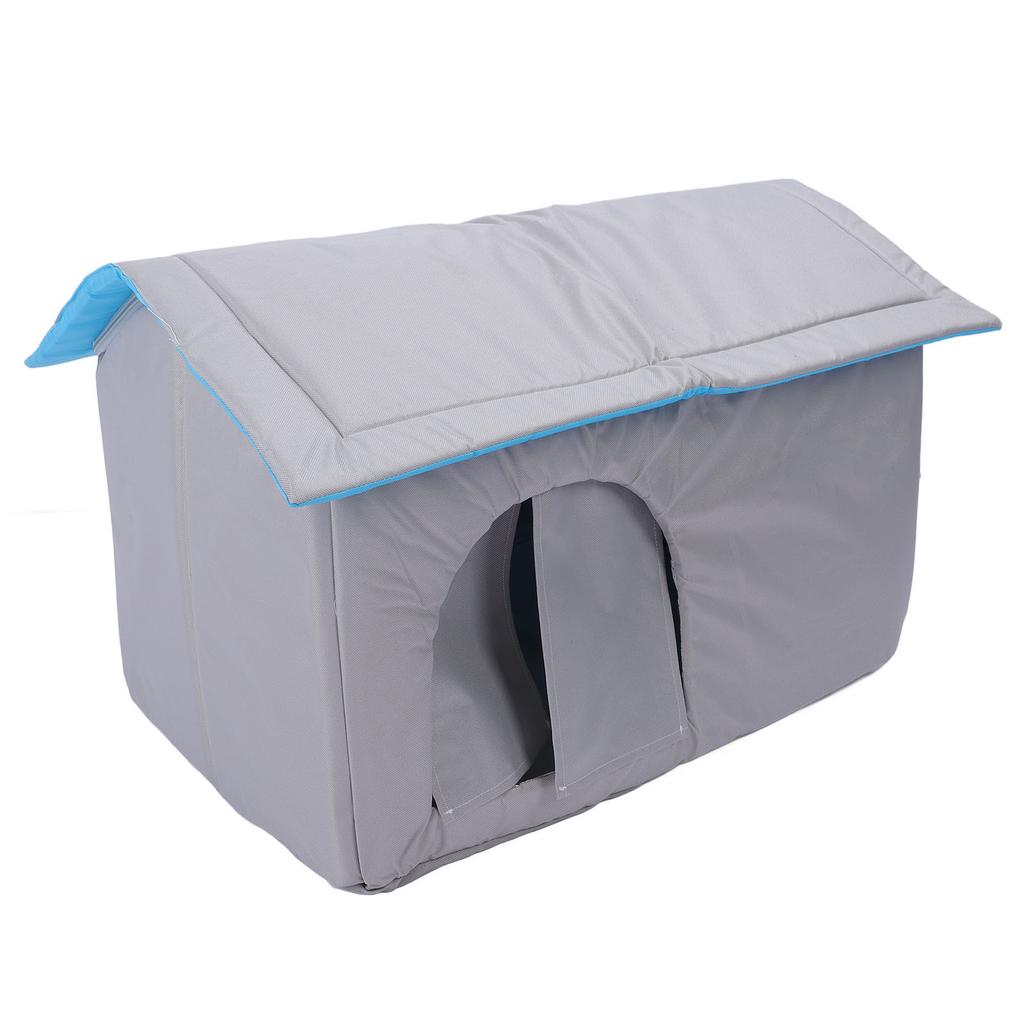Cat Cooling House with 9Pcs Ice Pack Oxford Cloth Spacious Anti Slip Bottom Summer Pet Cat Dog Cooli