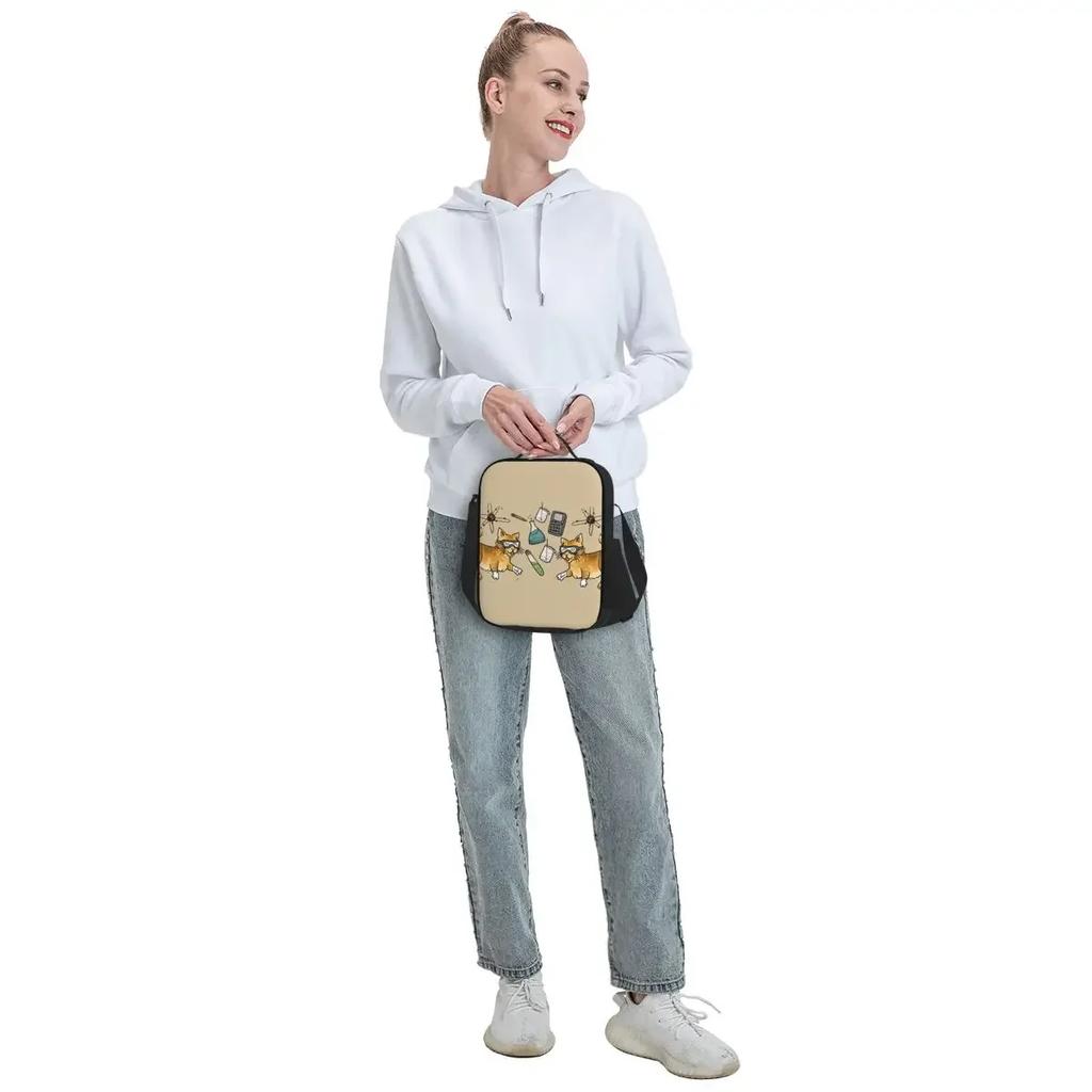 Stem Cats Insulated Lunch Bag for Women Science Chemistry Biological Thermal Cooler Bento Box Office Picnic Travel