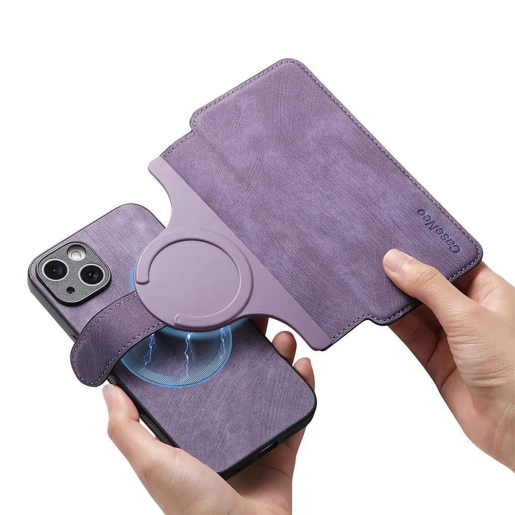 For Magsafe Flip Leather Cover For Xiaomi 14T Pro Removable Magnetic Wallet Card Holder Phone Case for Xiaomi Mi 14 T Pro Bag
