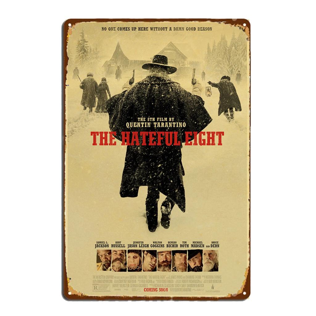 Metallblechschild Vintage Shabby Dekorative Schilder Quentin Tarantino Film Schilder Haus Schlafzimmer Wandplatte Poster Dekor Blechschilder