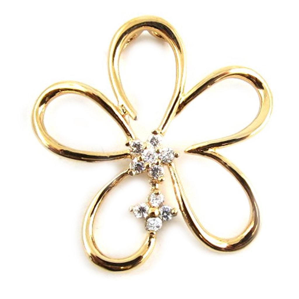 Les Trésors De Lily [B9375] - Gold Plated 'Dream Flower' Pendant