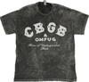 CBGB Classic Logo Rock Music On 100% Cotton Vintage Washed Tee Unisex T-Shirt
