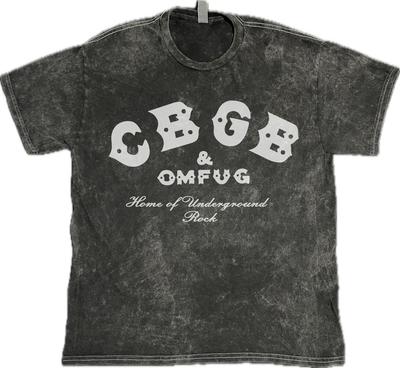 CBGB Classic Logo  Rock Music On 100% Cotton Vintage Washed Tee Unisex T-Shirt