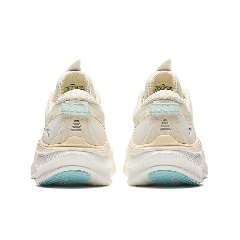 New Anta Leaf 5.0 Cushioning Abrasion Resistant Lightweight Low Top Running Shoes Women's Light Beige White Blue 922525575F-2