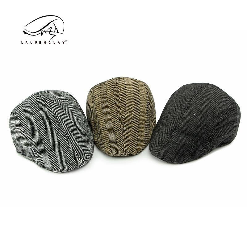 Hat Men In the Elderly Thermal Cotton Hat Autumn and Winter Retro Beret Woolen Cap Forward Hat