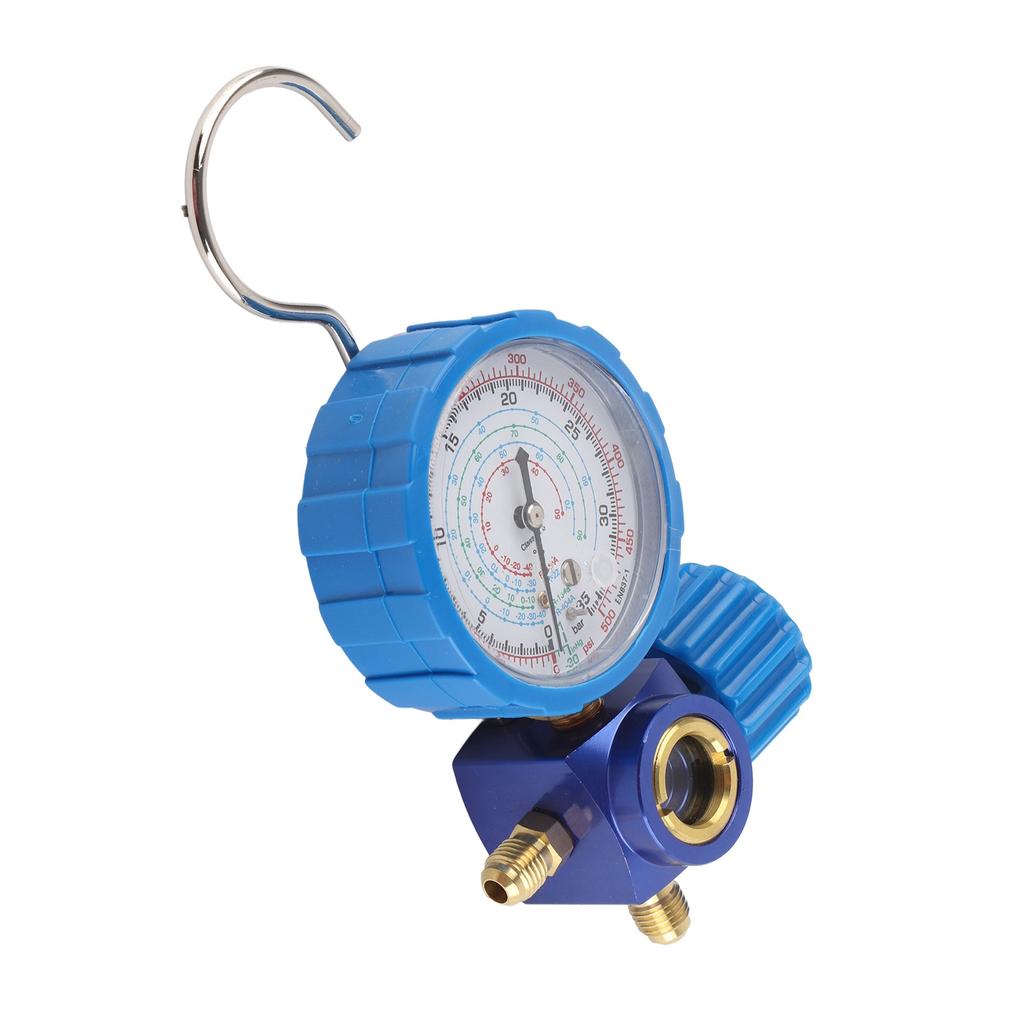 Air Condition Manifold Gauge Manometer & Valve 500psi 35kgf/cm2 With Visual Mirror Fit For R12 R502 R22 R410 R134A