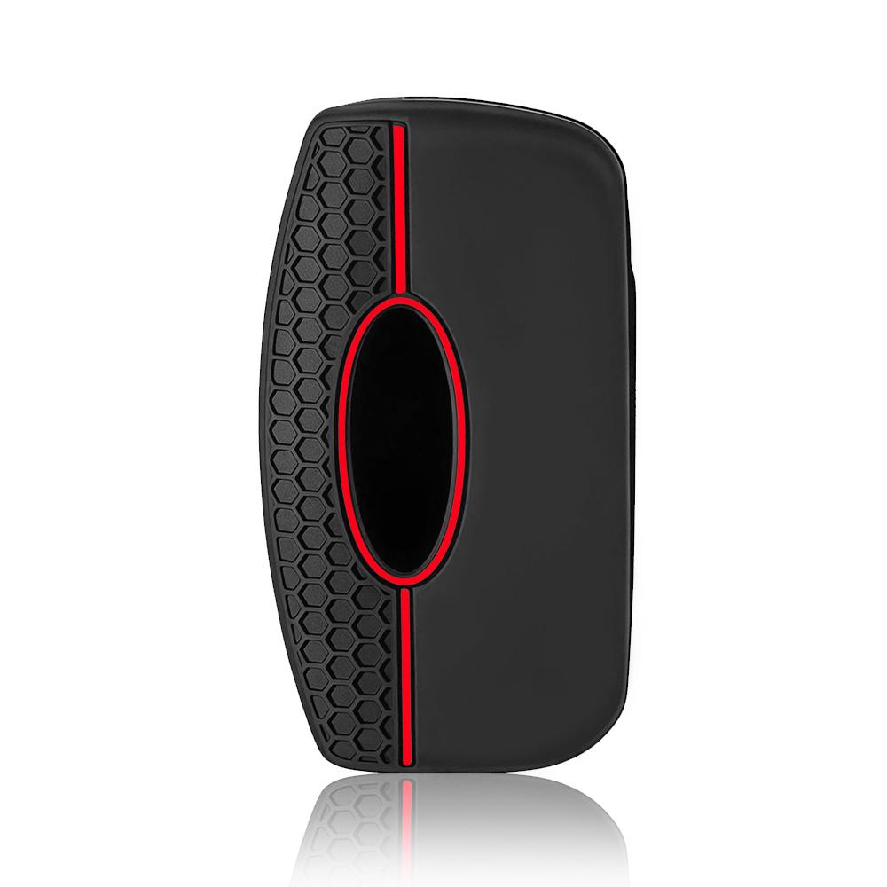 For Ford Focus mk2 C Max S-MAX EcoSport Fusion Fiesta Mk7 Cowgar Mondeo 2 Mustang Mach silicone car key case cover key holder