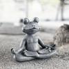Frosch Gartendekoration Harz Yoga Zen Buddha Frosch Figur Haus Dekoration Glücksbringer Skulpturen für Terrasse Wohnzimmer Garten Außenbereich