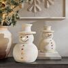 Resin Snowman Artificial Fake Chrismas Decoration Paint Snowman For Porch Table Kitchen