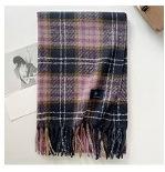 Retro plaid Japanese and Korean atmosphere plaid scarf women's plaid series contrasting color warm shawl student scarf