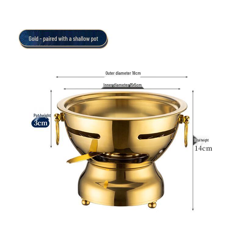 Stainless Steel Personal Hot Pot with Alcohol Stove