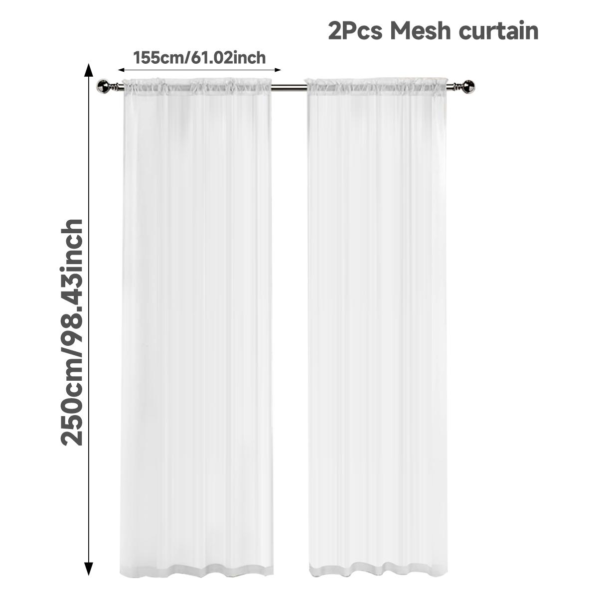 

2 шт. Современные водонепроницаемые полупрозрачные сетчатые занавески для дверей, УФ-перфорированные занавески для украшения окон в доме и офисе, марлевые занавески