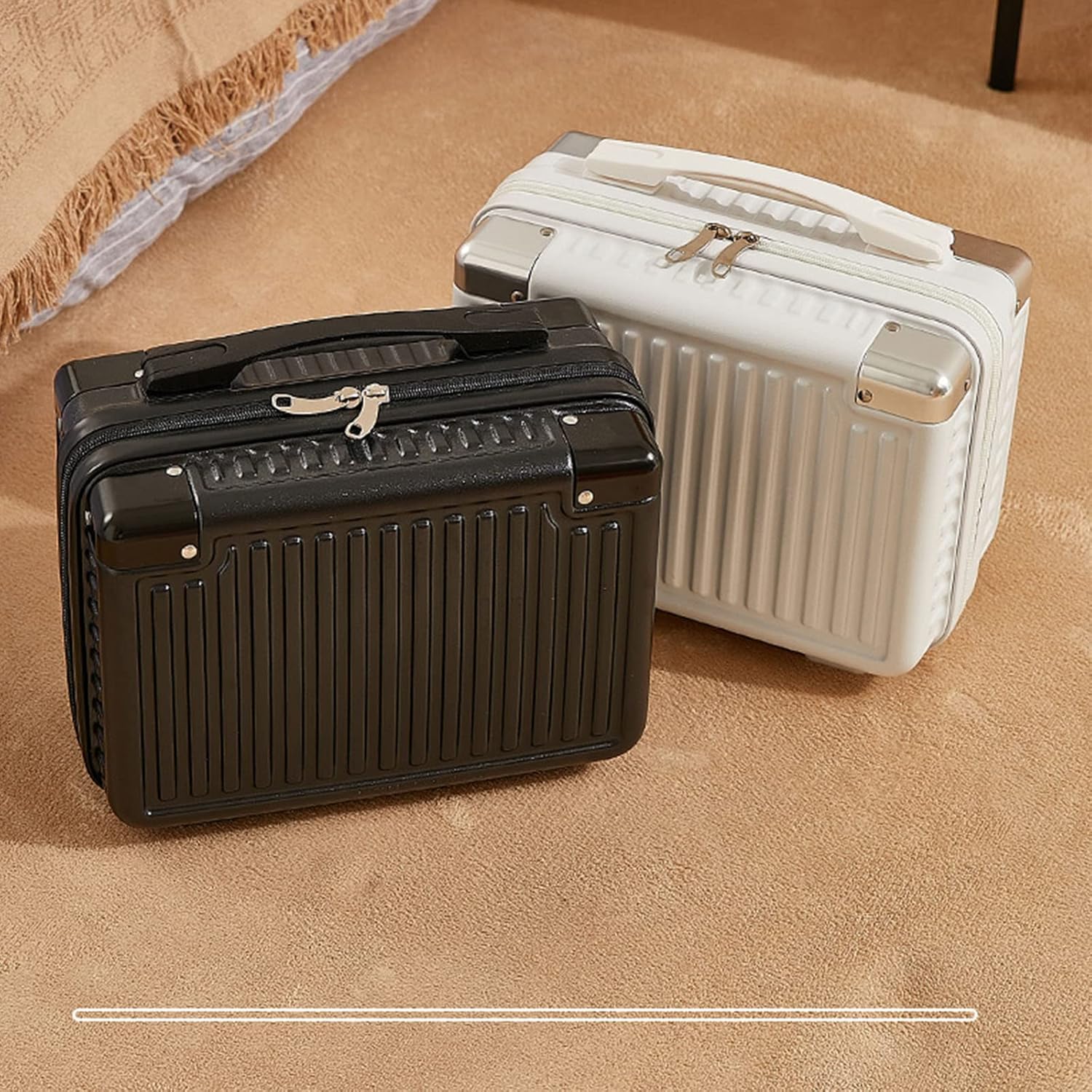 

14inch Multifunctional Cosmetic for Case Travel Hand Luggage Carrying Makeup Bag, 31x18x26cm, Black