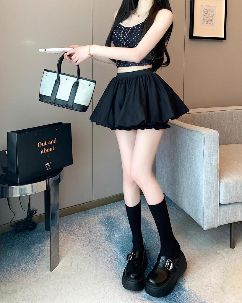 White Tulip Organza Midi Skirt - Women's Retro Summer Fairy Style