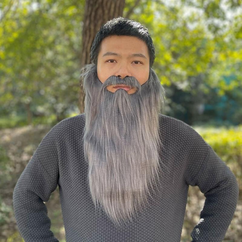 Halloweenská párty falešné vousy, Pevný vtipný falešný knír a vousy pro cosplay potřeby