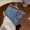 Luxury Plating Bling Glitter Diamond Rhinestone Case For iPhone 16 15 14 Pro Max 13 12 11 X XS 8 Plus Soft Silicone Clear Cover