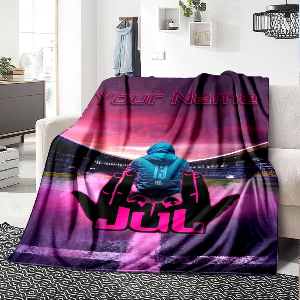 Name Custom Jul Album Print Flannel Blanket High Quality Warm Comfortable Cover for All Seasons Perfect for Gifts Home Decor