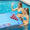 Inflatable Pool Party Floating Raft Multifunctional Beer Pong Air Mattress Inflatable Beer Pong Table for Beach