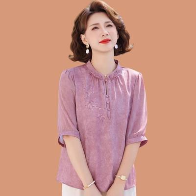 Chiffon Blouse for Summer 2026: Elegant Short Sleeve Chinese Style for Moms