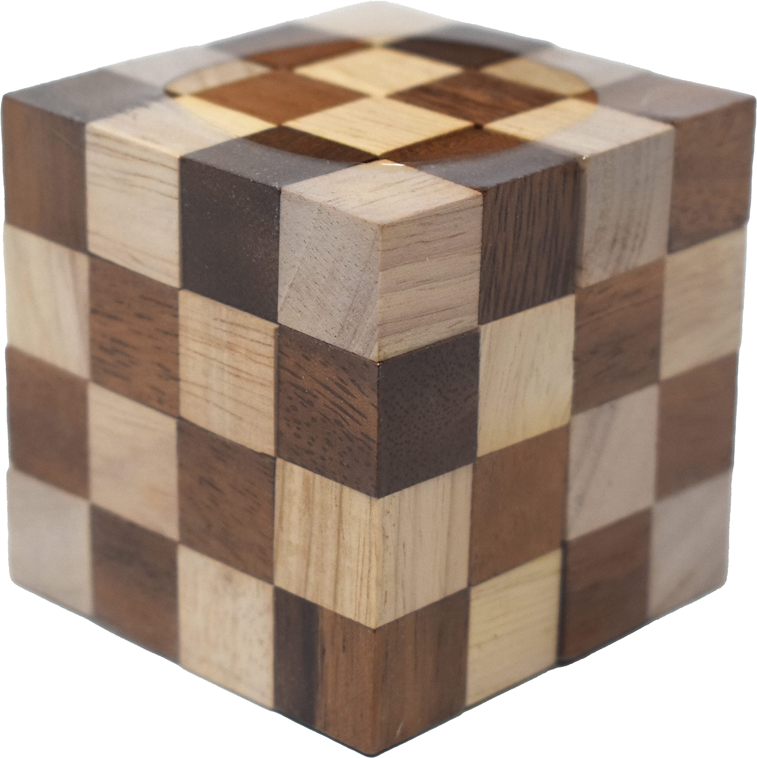 Anaconda Cube Snake Cube Wooden Puzzle 3D Puzzle Educational Brain Training AnacondaCube Wooden Puzzle Made in Thailand [Used]